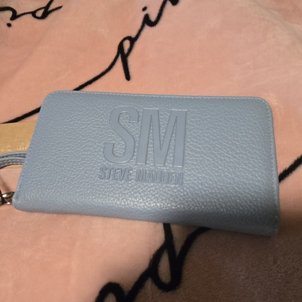 Nwt Steve Madden Blue Wallet
